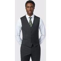 Tailored Fit Italian Black Twill Waistcoat