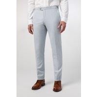 Alexandre Tailored Fit Soft Blue Linen Men's Trousers