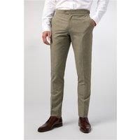 Alexandre Tailored Fit Sage Linen Men's Trousers, Green
