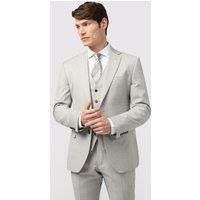 Alexandre Tailored Fit Italian Super 110's Grey Twill Men's Suit Jacket