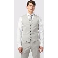 Slim Fit Italian Grey Twill Waistcoat