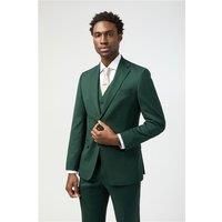 Tailored Fit Italian Super 100''s Bottle Green Twill Jacket