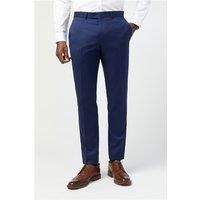 Tailored Fit Italian Super 110''s Blue Twill Trousers