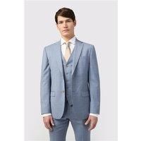 Alexandre Tailored Fit Italian Blue Windowpane Men's Suit Jacket