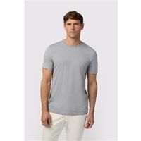 Melka Grey Crew Neck Regular Fit T-Shirt, Egyptian Cotton