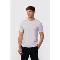 Melka Lilac Crew Neck Regular Fit T-Shirt, Egyptian Cotton, Purple