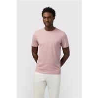 Melka Mauve Crew Neck Regular Fit T-Shirt, Egyptian Cotton, Pink