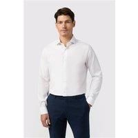 Alexandre White Mens Shirt, Long Sleeve, Tailored Fit, Stretch Fabric