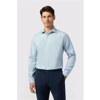 Alexandre Blue Mens Shirt, Long Sleeve, Tailored Fit, Stretch Fabric
