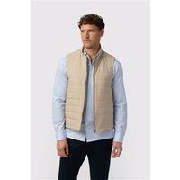 Melka Stone Zip Through Gilet, Beige