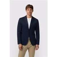 Melka Navy Blue Jersey Mens Slim Fit Blazer - Formal & Casual