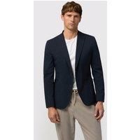 Melka Navy Blue Textured Mens Slim Fit Blazer - Formal & Casual