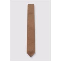 Antique Rogue Sand Knitted Tie Beige by Suit Direct