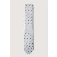Alexandre of England Alexandre Light Blue Daisy Jacquard Silk Tie Blue by Suit Direct