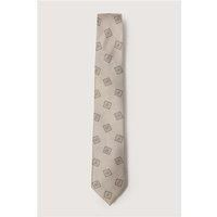 Alexandre of England Alexandre Champagne Medallion Silk Tie Beige by Suit Direct