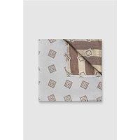 Alexandre of England Alexandre Light Blue Medallion Silk Pocket Square by Suit Direct