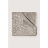 Antique Rogue Silver Leaf Jacquard Pocket Square by Suit Direct