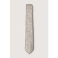 Antique Rogue Silver Leaf Jacquard Tie Silver by Suit Direct
