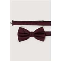 Limehaus Burgundy Satin Bow Tie Red by Suit Direct