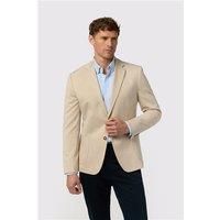Melka Oatmeal Jersey Mens Slim Fit Blazer - Formal & Casual