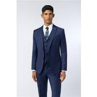 Ted Baker Slim Fit Keats Cobalt Flannel Men's Suit Jacket