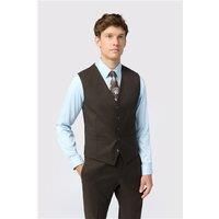 Antique Rogue Harley Slim Fit Chocolate Flannel Waistcoat