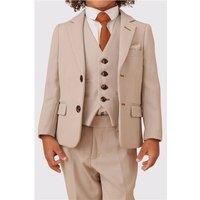 Marc Darcy HM5 Children's Stone Three Piece Beige Men's Tailored Fit Suit Jacket