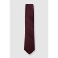 Limehaus Regular Plain Burgundy Tie Red