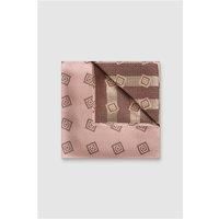 Alexandre Pink Medallion Silk Pocket Sqaure