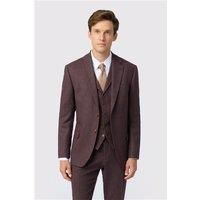 Antique Rogue Slim Fit Mulberry Herringbone Tweed Men's Suit Jacket