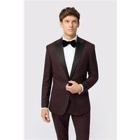 Antique Rogue Slim Fit Burgundy Texture Men's Suit Jacket
