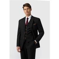 Antique Rogue Regular Fit Black Texture Stretch Men's Suit Jacket