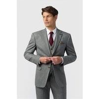 Antique Rogue Regular Fit Grey Texture Stretch Men's Suit Jacket
