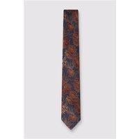 Antique Rogue Navy Large Floral Tie Gold