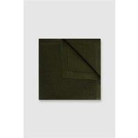 Antique Rogue Khaki Knitted Pocket Square 0 Green