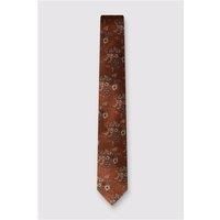 Antique Rogue Floral Tie Orange - Ideal For Weddings
