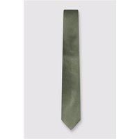 Alexandre Khaki Silk Twill Tie Green
