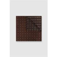 Alexandre Chocolate Paisley Pocket Square 0 Chocolate