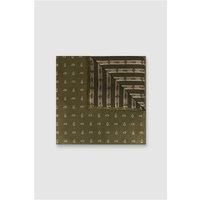 Alexandre Khaki Paisley Pocket Square 0 Green