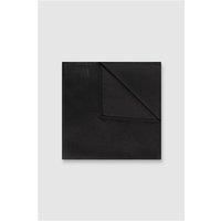 Alexandre Black Silk Twill Pocket Square 0 Black
