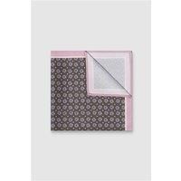 Alexandre Olive Silk Geo Pocket Square 0 Olive