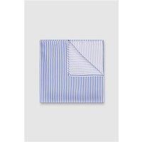 Alexandre Navy Blue Stripe Pocket Square 0 Navy Blue