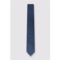 Antique Rogue Blue Plain Linen Tie Blue