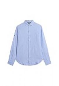 Superdry Studios Casual Linen Long Sleeve Shirt XL Blue
