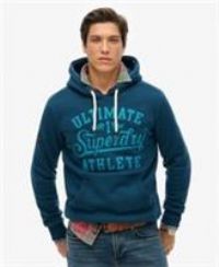 Superdry Mens Athletic Script Embroidered Graphic Hoodie Size M