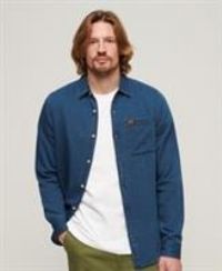 Superdry Mens Organic Cotton Long Sleeve Denim Shirt Size L