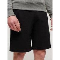 Superdry Shorts Black Essential Logo Jersey Sweat Shorts Front Pockets Black