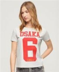 Superdry Womens Osaka Graphic Fitted T-Shirt Size 6