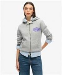 Superdry Womens Neon Graphic Zip Hoodie Size 16
