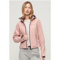Superdry Women/'s Softshell Trekker Hooded Jacket, Vintage Pale Pink, 40